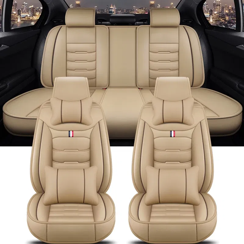 Color Name: camel, Ships From: CHINA - Universal Car Seat Cover for HYUNDAI All Car Models Solaris Sonata Creta Encino Elantra Ix25 Ix35 Kona Auto Accessories Interior