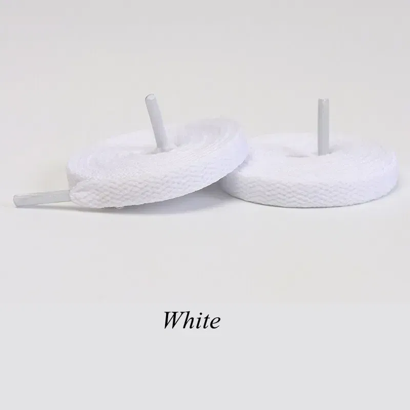 Color: WHITE, Ships From: CHINA, Length: 100cm - 1pair Flat Shoelaces Classic Shoe Laces Fit Fashion Solid Sports Shoelace Casual Unisex Shoe Strings Shoe Accessories