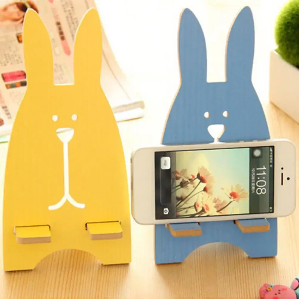 Color: green - Portable Wood Mobile Phone Cellphone Holder Desktop Mount Stand Bracket Rack Mobile Phone Accessories 2021