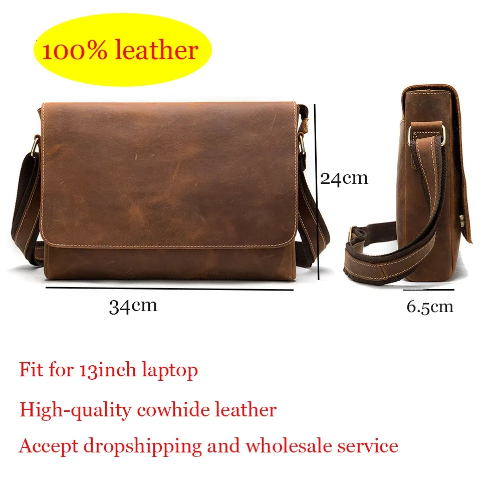 Color: NUDE, Ships From: CHINA - WESTAL Crazy Horse Leather Men's Briefcases Laptop Bag Office Bags for Men Cover Messenger Bags Men's Leather Bag Computer Bags