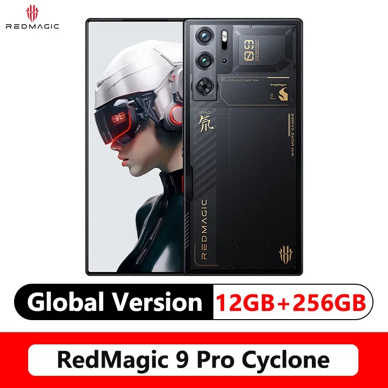 Color: Red, Ships From: CHINA, Bundle: Bundle 2 - Original Global Version RedMagic 9 Pro 5G Phone 6.8" Q9+ Full Flat FHD+ Gaming Phone Snapdragon 8 Gen 3 6500mAh 50MP NFC
