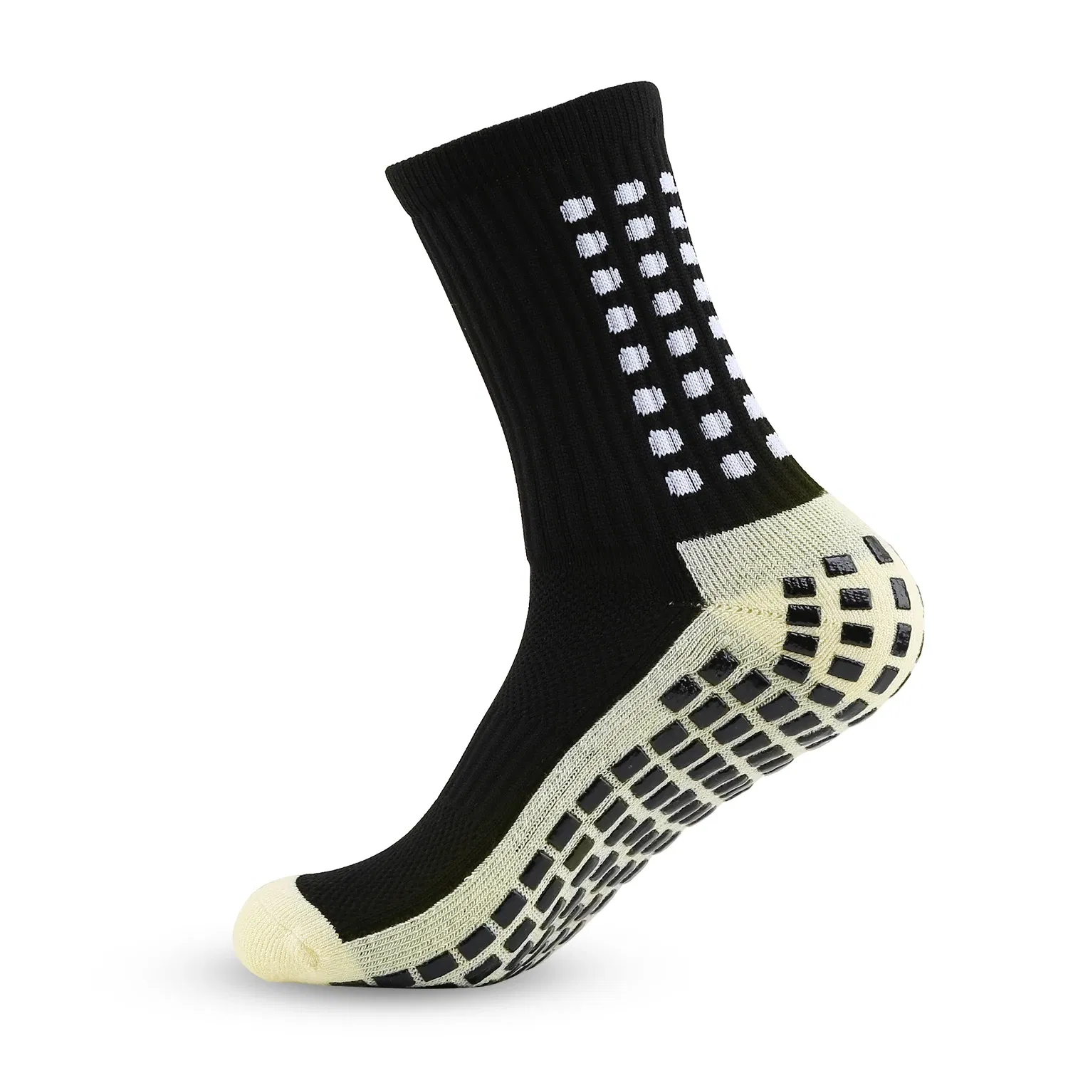 Color: Dark Grey - Anti-slip Soccer Women Men Outdoor Sport Grip Football Yoga Socks