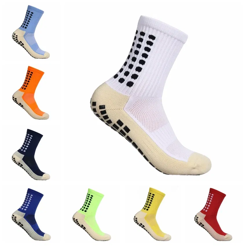 Color: Dark Grey - Anti-slip Soccer Women Men Outdoor Sport Grip Football Yoga Socks