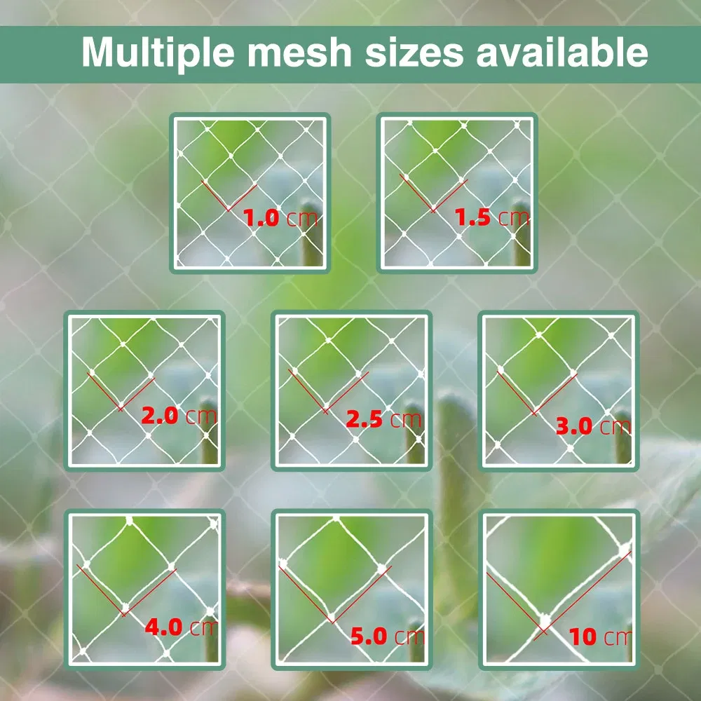 Color: WHITE, Size: XL - 3x1-20M Anti-bird Netting Garden Outdoor Pest Barrier Knotted Square Mesh Protection Net Extra Strong Poultry Breeding Nylon Net