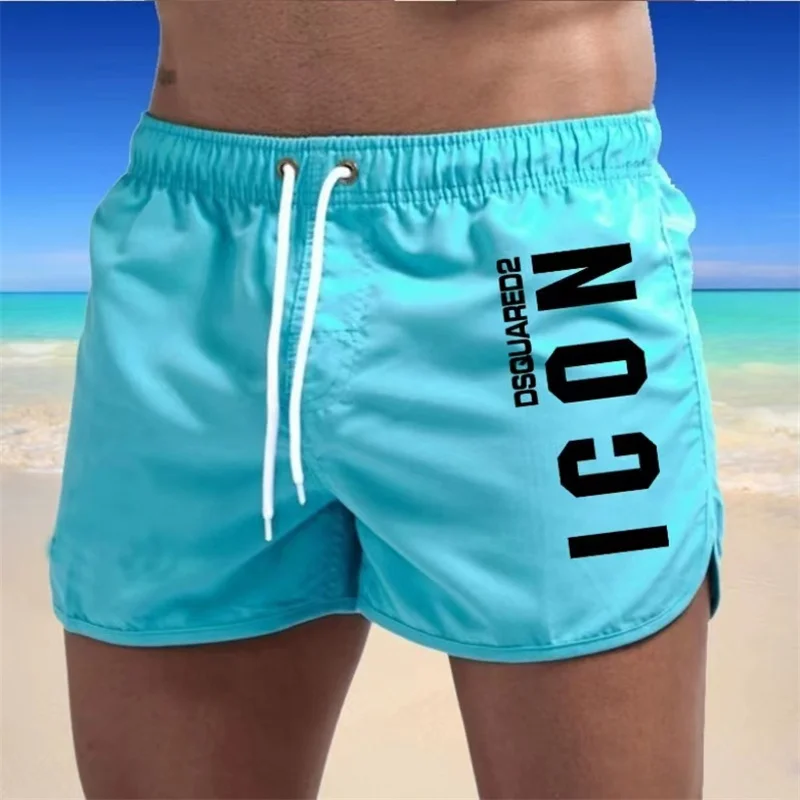 Color: Pink, Size: XXXL - Summer men's luxury beach pants clothing quick dry gym jogging sexy shorts vacation casual swimming trunks