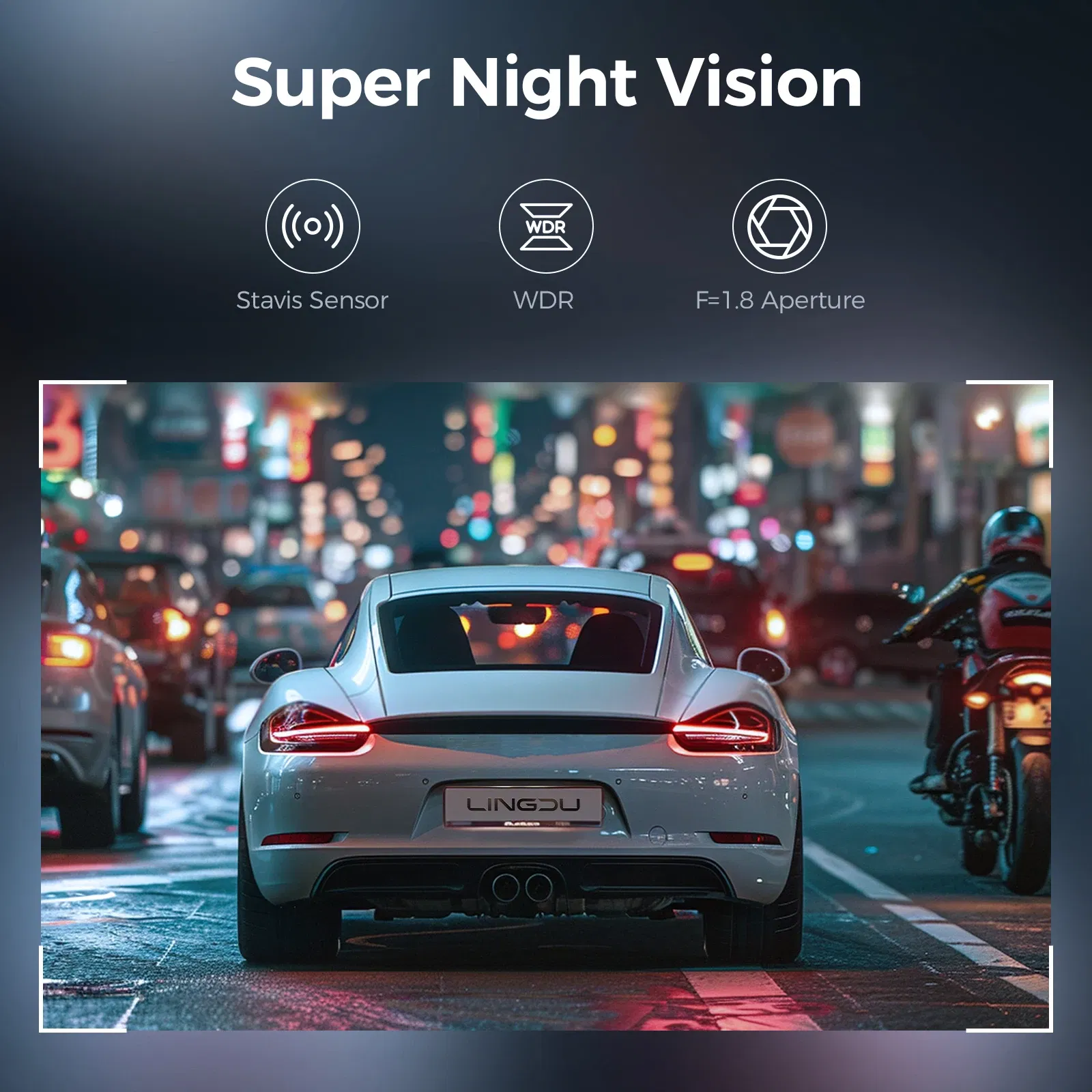 Color Name: WHITE, Ships From: CHINA, Sd Card Memory: 4G - LINGDU D100 2.5K Dash Cam Front MINI Dash Camera for Cars Voice Control WDR Car DVR Parking Mode Built-in GPS WiFi  Night Vision