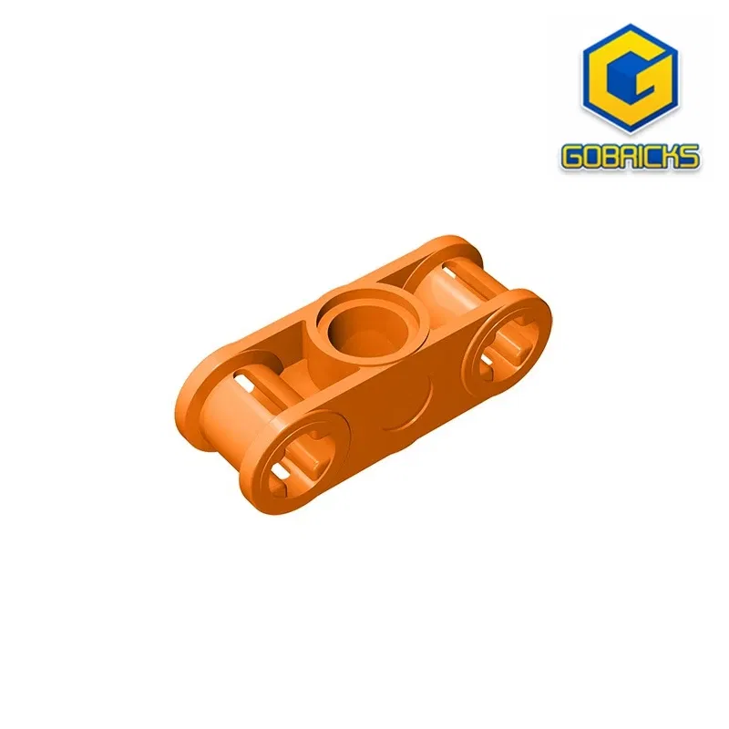 Color: Orange - MOC PARTS GDS-935 Technical, Axle and Pin Connector Perpendicular 3L with Center Pin Hole compatible with lego 32184