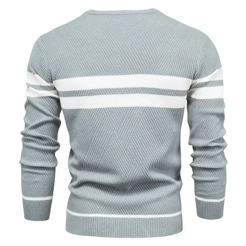 Color: black, Size: XL - Embroidered LONSDALE Mens Boys Winter Stripe Sweater Thick Warm Pullovers Men's O-neck Basic Casual Slim Comfortable Sweaters