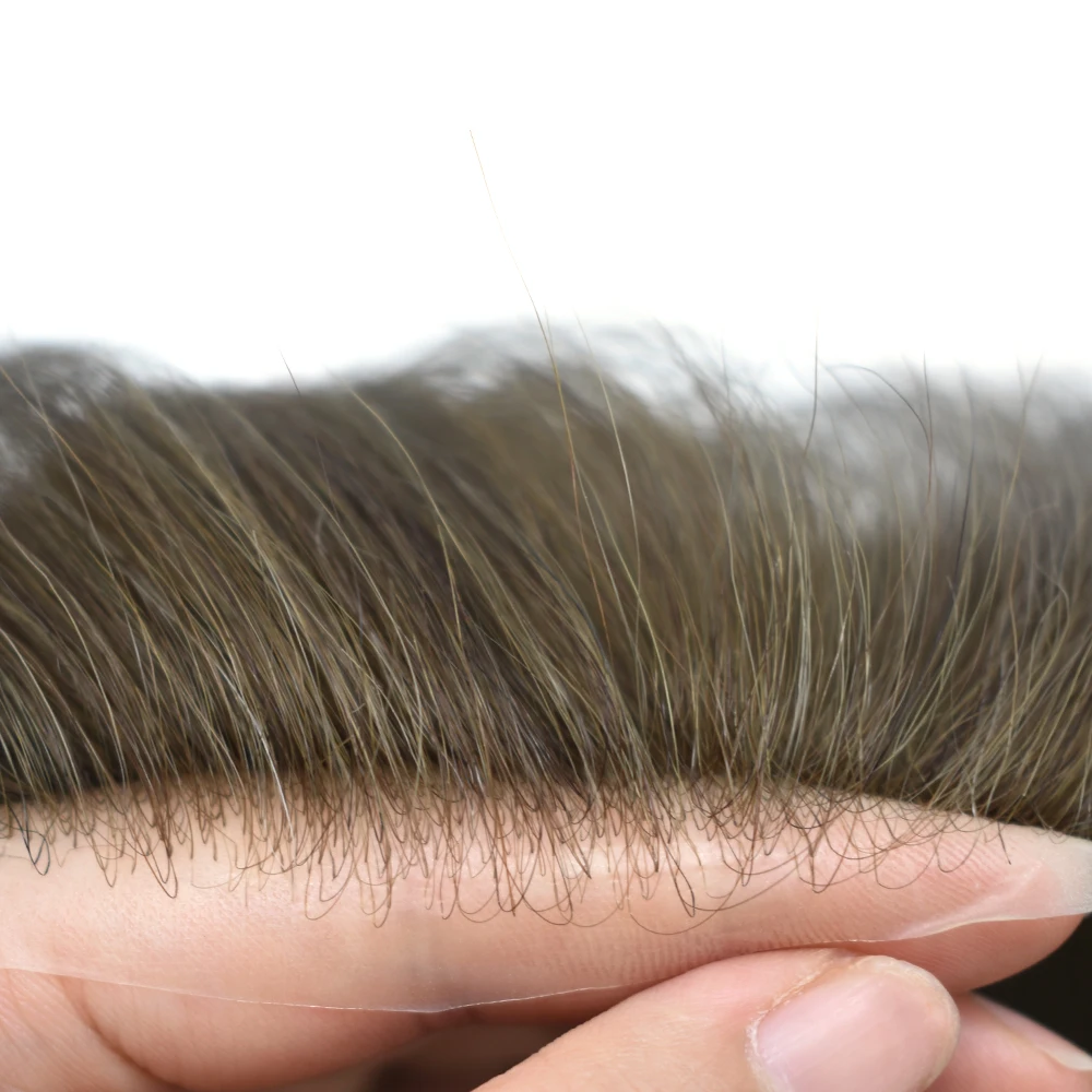 Toupee Color: 510#, Toupee Density: 100%, Length: 6 inches, Ships From: CHINA, Toupee Size: 8x10 - Men Toupee Hair Systems Ultra Thin Skin 0.06MM V-LOOP Capillary Prosthesis Invisible Hairline Real Human HairPieces Hair Units