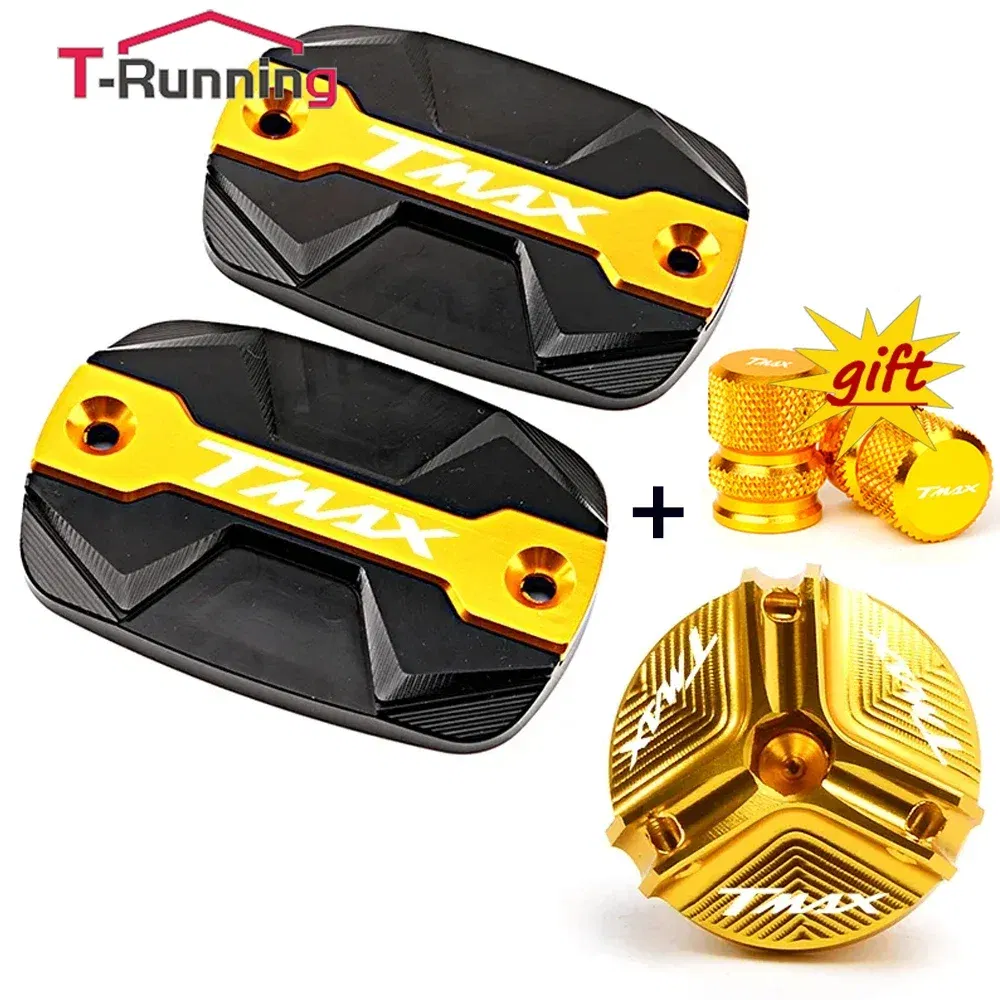 Color: Gold - For YAMAHA TMAX 530 500 560 TMax530 SX DX TECH MAX Accessories Motorcycle Brake Oil Fluid Cap Master Cylinder Reservoir Cover