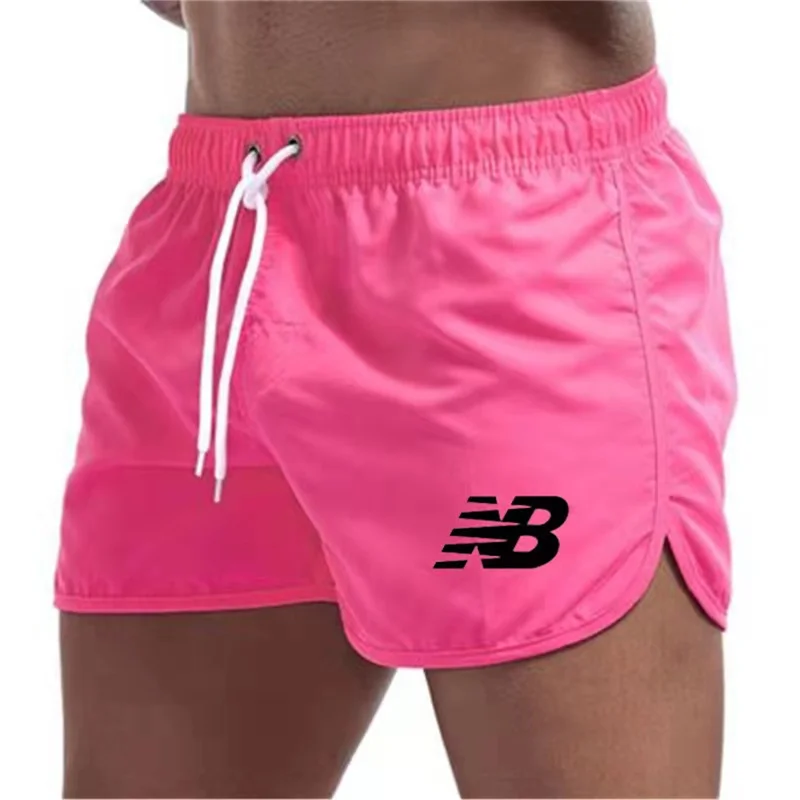 Color: Black, Size: L - Letter B Summer men's luxury beach pants clothing quick dry gym jogging sexy shorts vacation casual swimming trunks