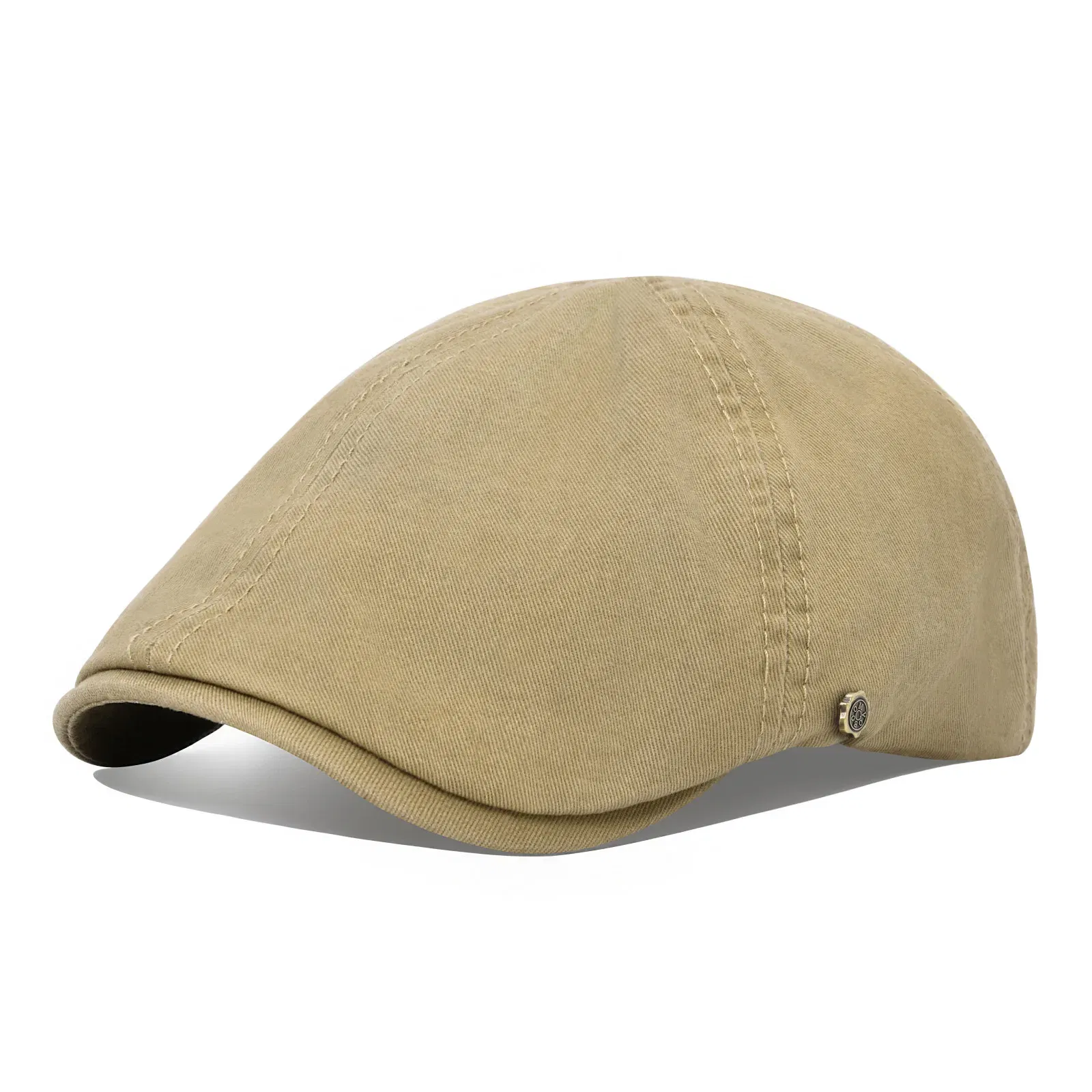 Color: Silver, Hat Size: One Size - VOBOOM 100% Man's Beret Cotton Gatsby Hat Ivy Cap Irish Hunting Newsboy Cap Flat Cap Cabbie Hats Driving Golf Caps