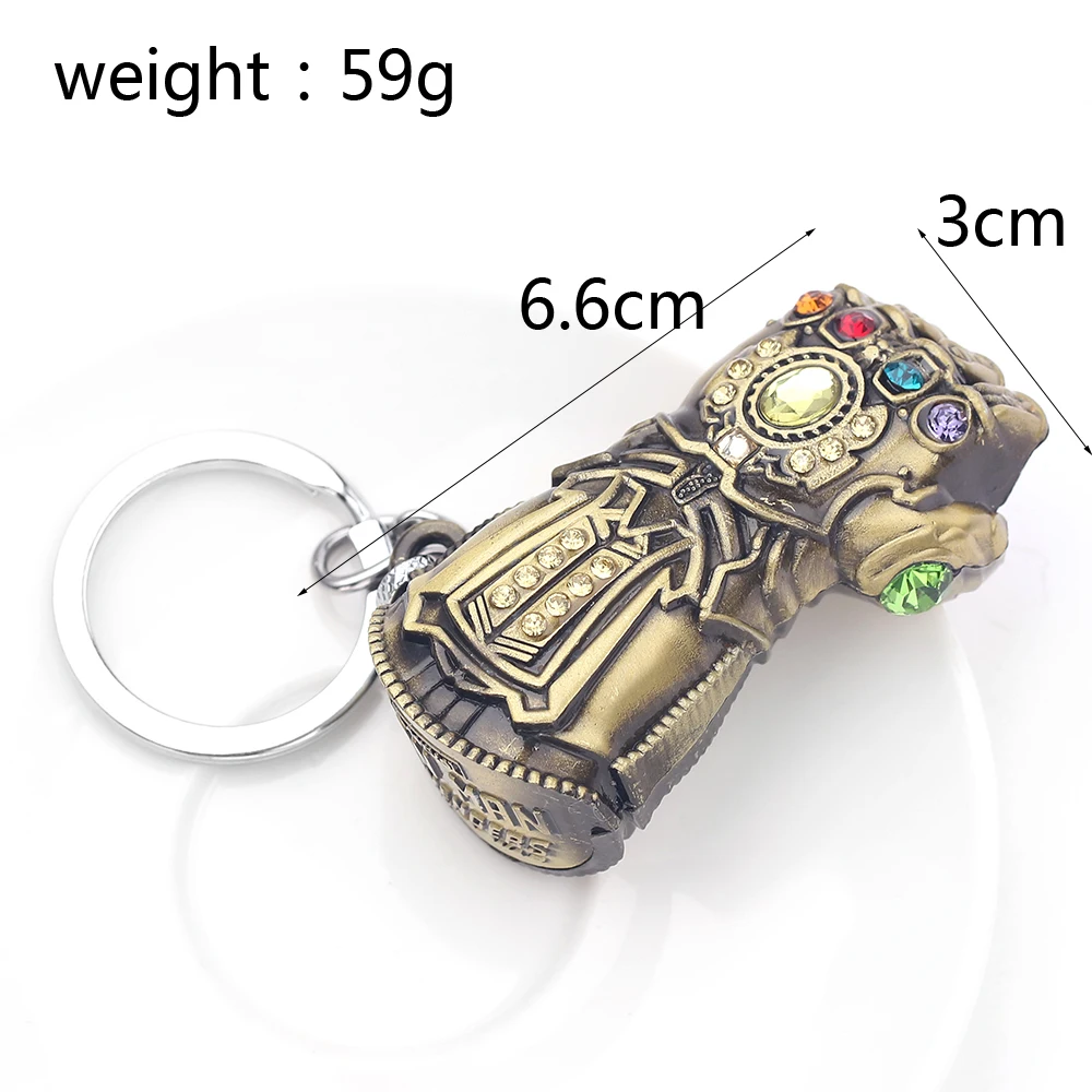 Color: PURPLE, Ships From: CHINA - Avengers Thanos Infinity Gauntlet Keychain Disney Superhero Iron Man Infinity Gloves Keyrings Car Pendant Key Holder Accessories