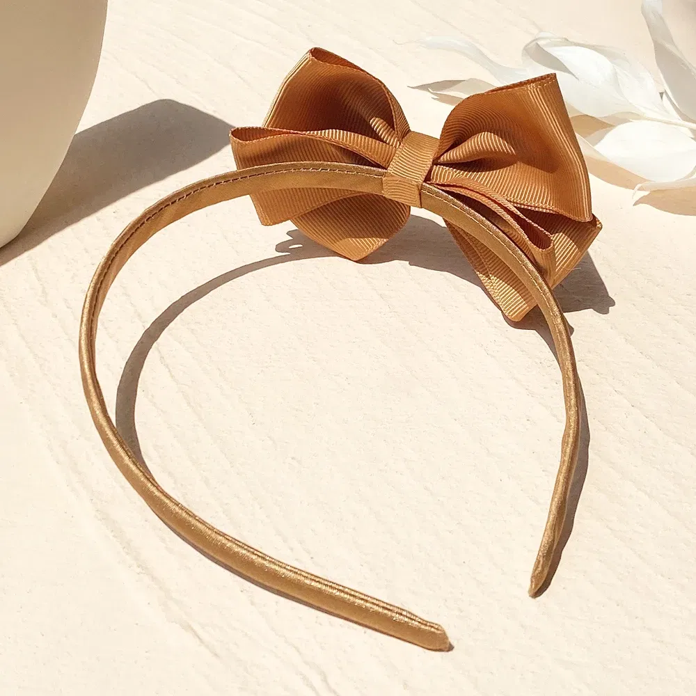 Color: army green - 1 Piece Ribbon Handmade Hair Bows Hairbands for Baby Girls 20 Colors Cute Bowknot Solid Headband Headwear Baby Hair Accessories
