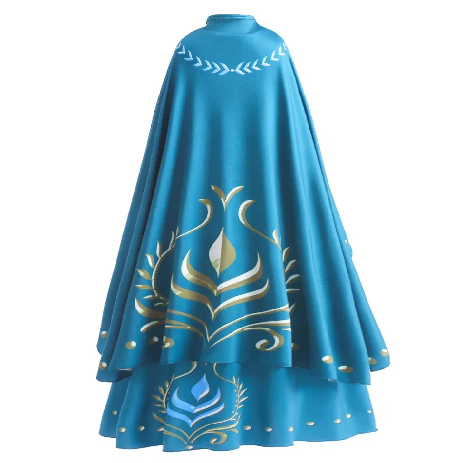 Kid Size: 5, Color: WHITE - Disney Frozen Anna Elsa Girls Princess Dresses Mesh Sequin Dress Kids Cosplay Snow Queen Costumes Carnival Birthday Party Gowns