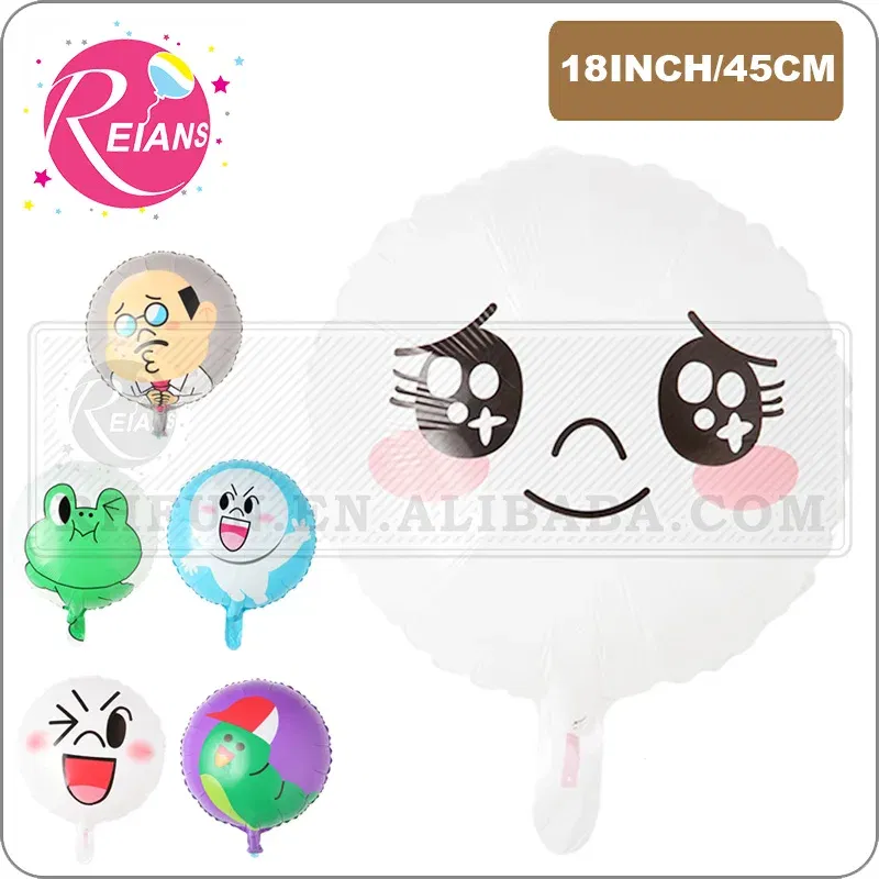 Color: light green - Cartoon Animal round shape Cute Bear Friend Balloon Rabbit For Children Birthday Party Baby Shower Supplies ballon baloon globos