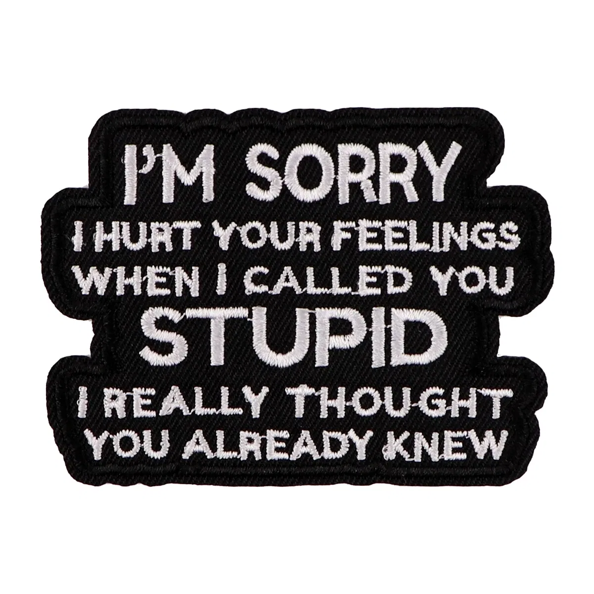 Color: Black Nickel - Letters Black Embroidery Patch Funny Quotes Iron On Patches For Clothing Thermoadhesive Patches On Clothes DIY Sew Badges