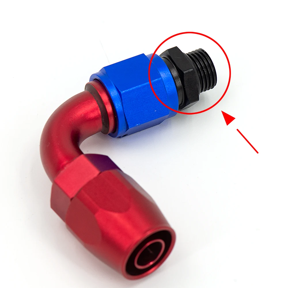 Color: GRAY - Aluminum Straight Adapter Oil Cooler Fitting AN10 To M16*1.5, AN10 To M18*1.5,AN8 AN10 To M12*1.25