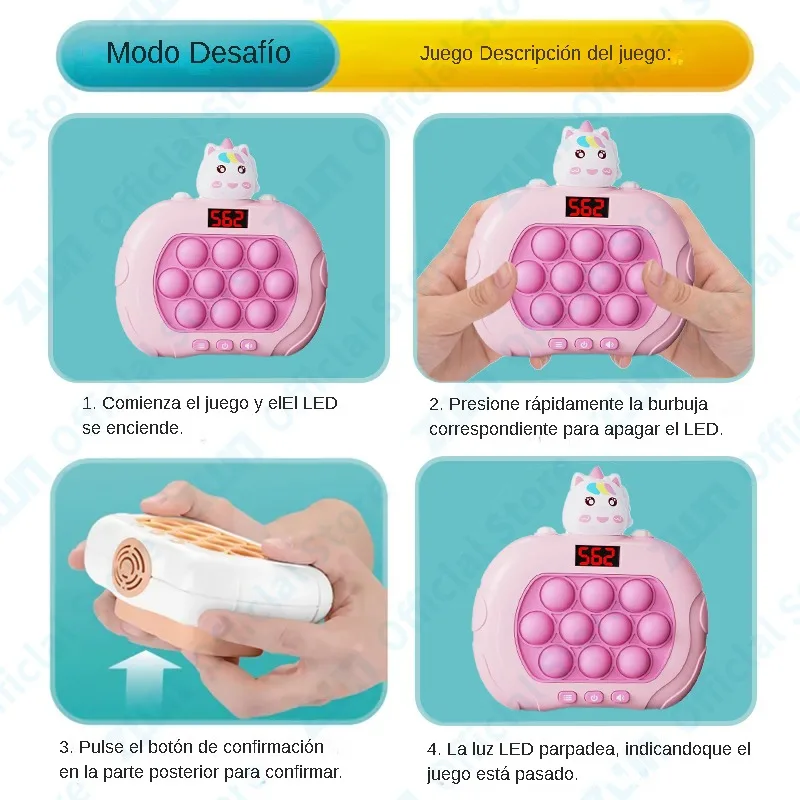 Color: Dark Khaki - 999 Level Electronic Pop Quick Push Bubbles Game Machine Kids Cartoon Fun Squeezing Toys Anti Stress Sensory Bubble Toy Gifts