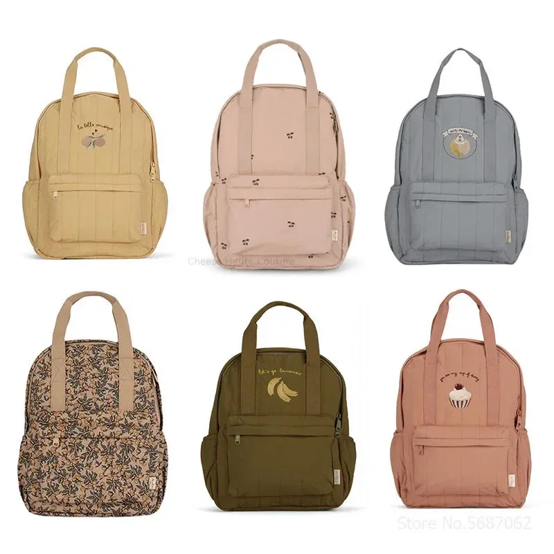 Color: Yellow - KS Baby Backpack 2024 New Kids Schoolbag Kindergarten Bags Brand Traveling Mom Cherry Lemon Children's Boys Girls Storage