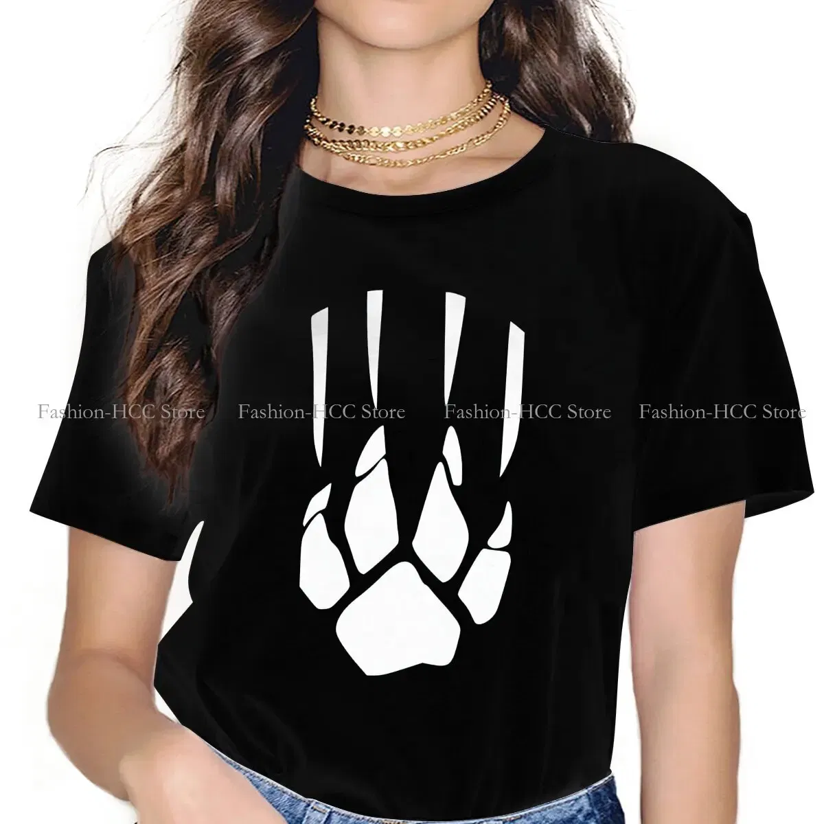 Color: black, Size: S - Bloodhound Casual Polyester TShirt Apex Legends Game Printing Streetwear Casual T Shirt Women