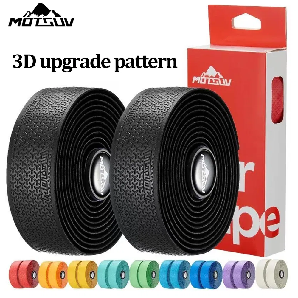 Color: Green - 1Pair Road Bike Handlebar Tape Anti Slip Silica Gel Handlebar Tape Shock Absorption Cycling Bar Tape Bicycle Accessories