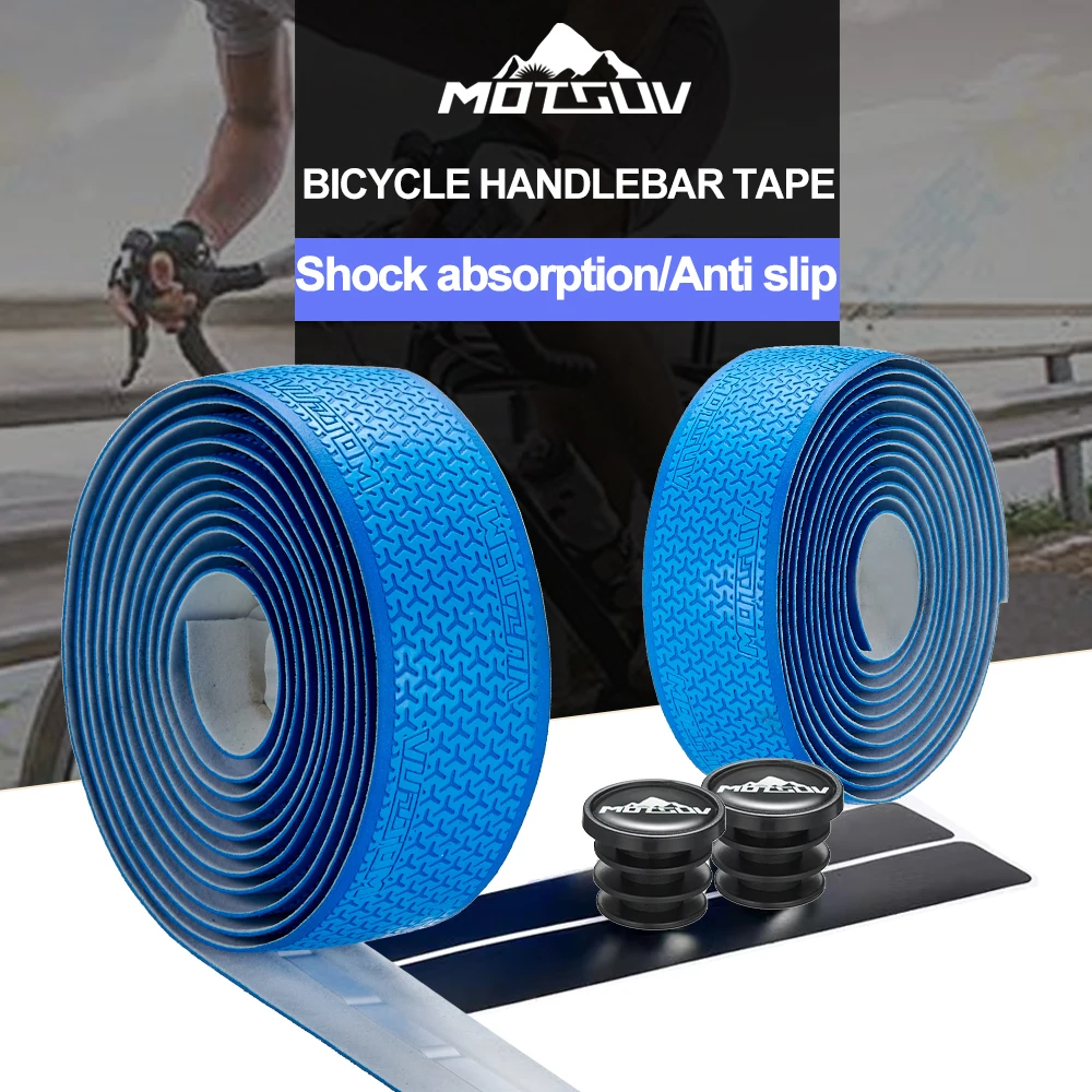 Color: Green - 1Pair Road Bike Handlebar Tape Anti Slip Silica Gel Handlebar Tape Shock Absorption Cycling Bar Tape Bicycle Accessories