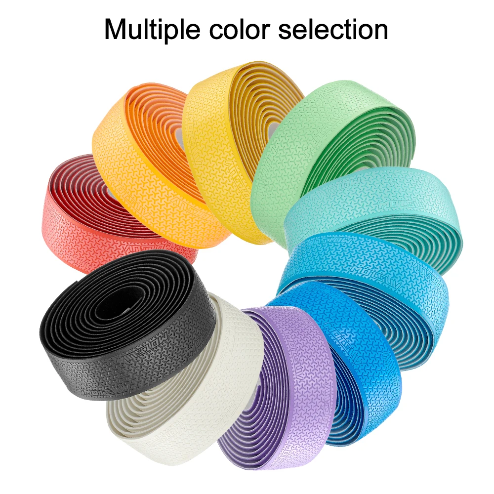 Color: Green - 1Pair Road Bike Handlebar Tape Anti Slip Silica Gel Handlebar Tape Shock Absorption Cycling Bar Tape Bicycle Accessories