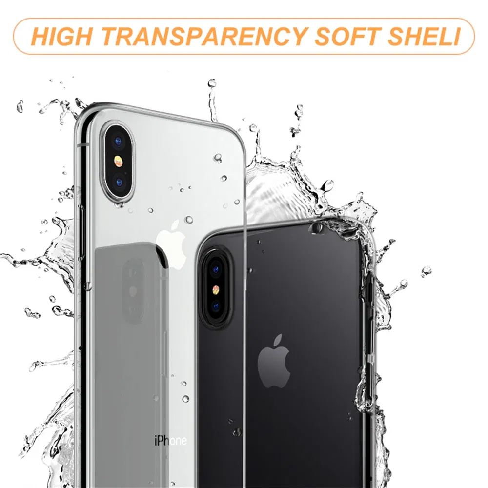 Material: Vinyl - Transparent Soft Case For iPhone 11 12 13 Mini 15 14 Pro XS Max Clear Silicone Case For iphone X XR 8 7 Plus SE 2020 Back Cover