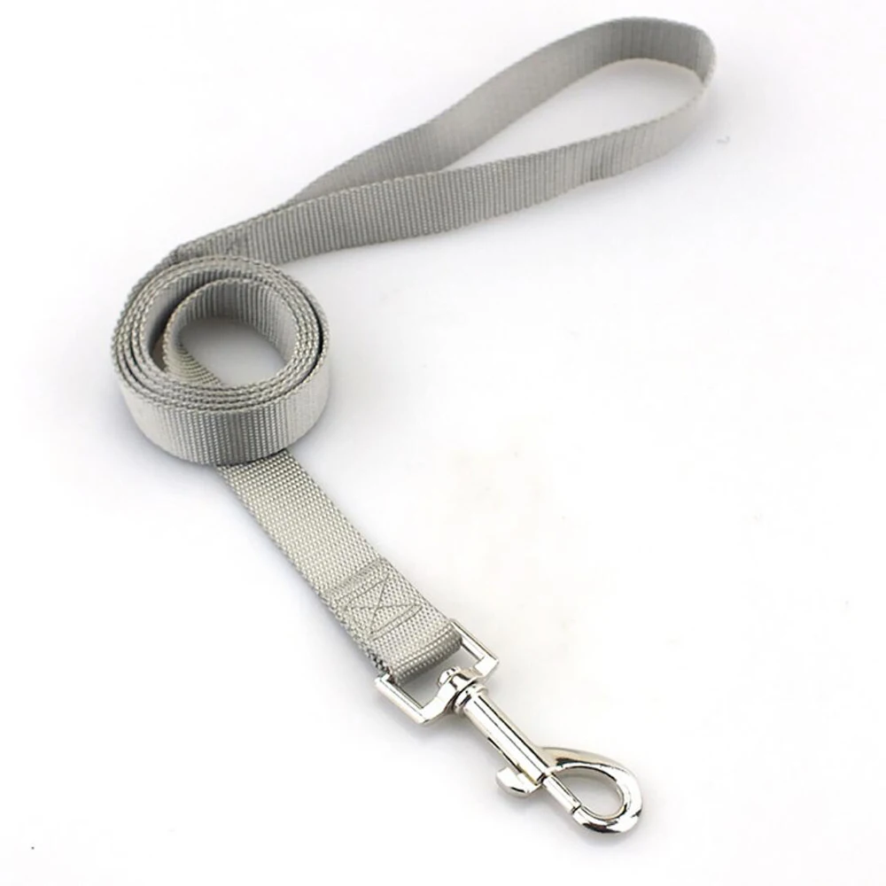 Color: Light Grey, Size: M - Strong Durable Dog Training Leash Lightweight Soft Convertible Pet Traction
