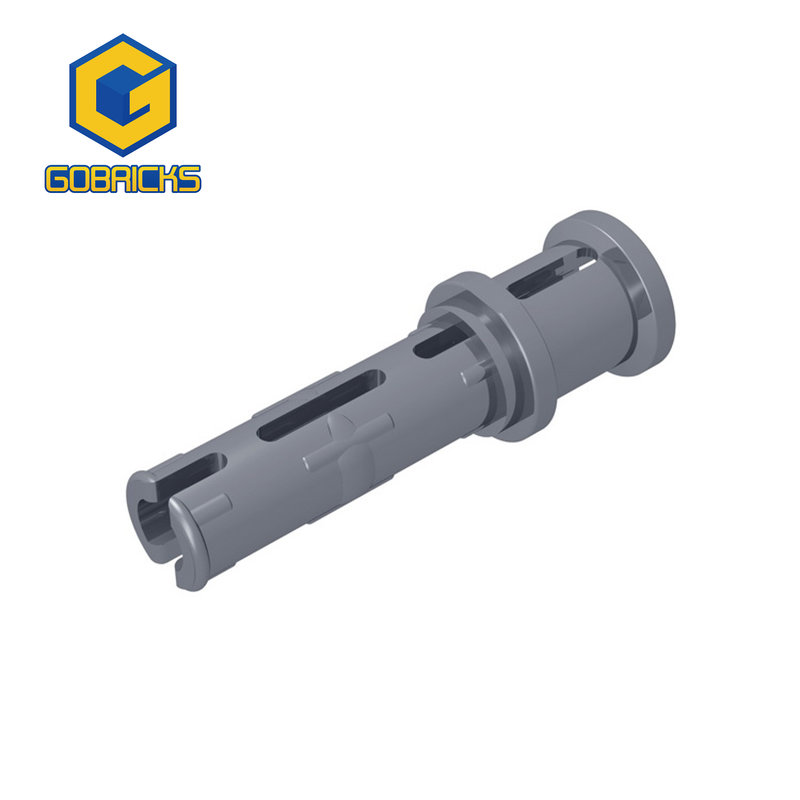 Color: Brown - Gobricks 10PCS Bricks Technical Pin 3L with Friction Ridges Lengthwise and Stop Bush Compatible With 32054 Assembles Block