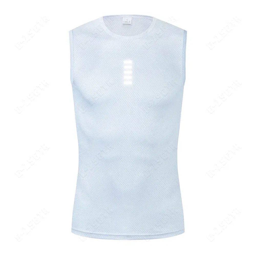 Color: Gold, Size: XXL - Reflective Cycling Base Layers White Cycling Undershirt Quick Dry Vest Sport Underwear Tight Vest High Elastici Vest Bike Jersey