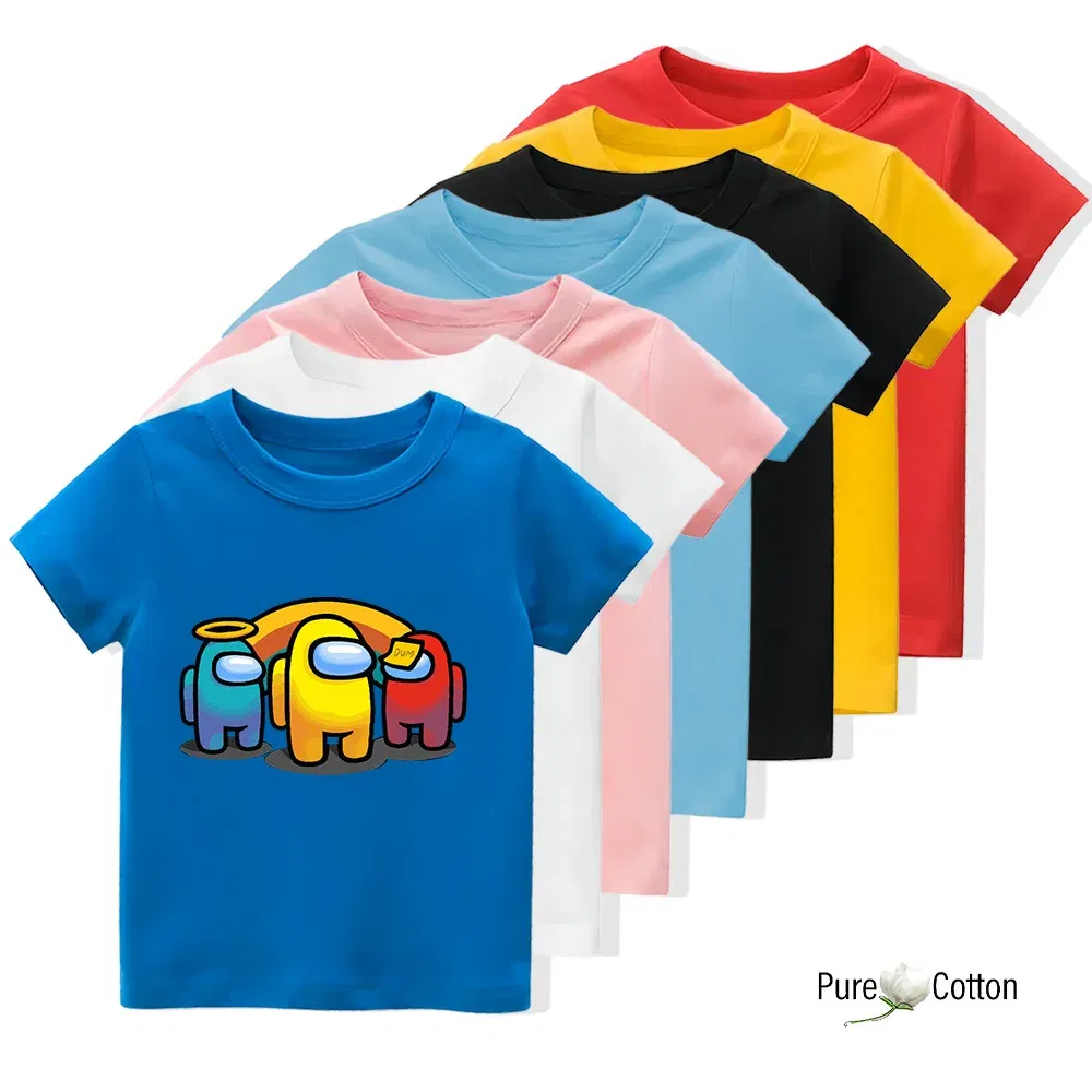 Color: army green, Kid Size: 4T - Summer trend wear with many anime patterns sunscreen printing close to the skin cool 4-12 years old children delicate line unifo