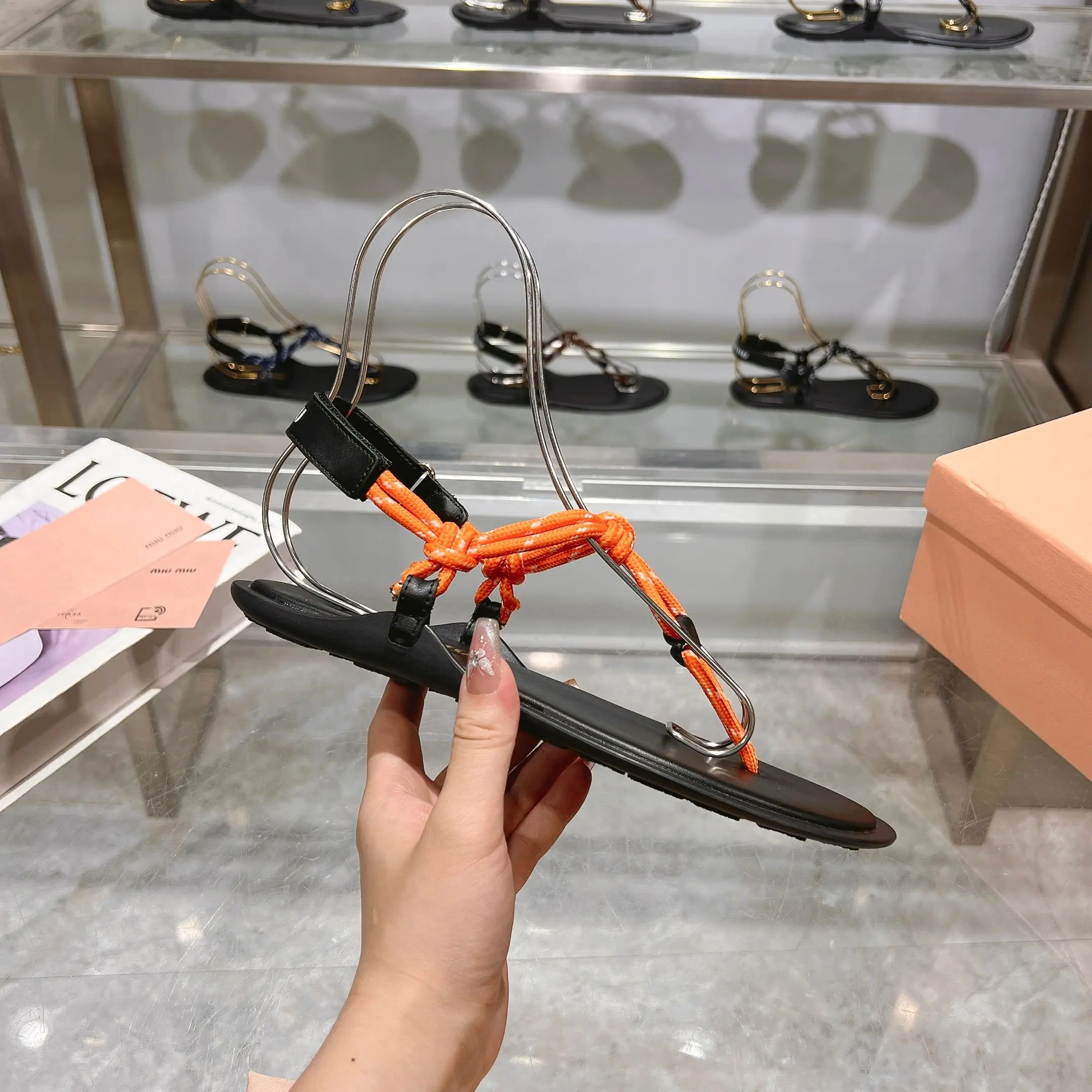 Color: Orange, Shoe Size: 39 - 25 New Summer Products, Super Cost-effective, Summer Sandals and Flip-flops Are Versatile and Trendy, MIU Series Flip-flops