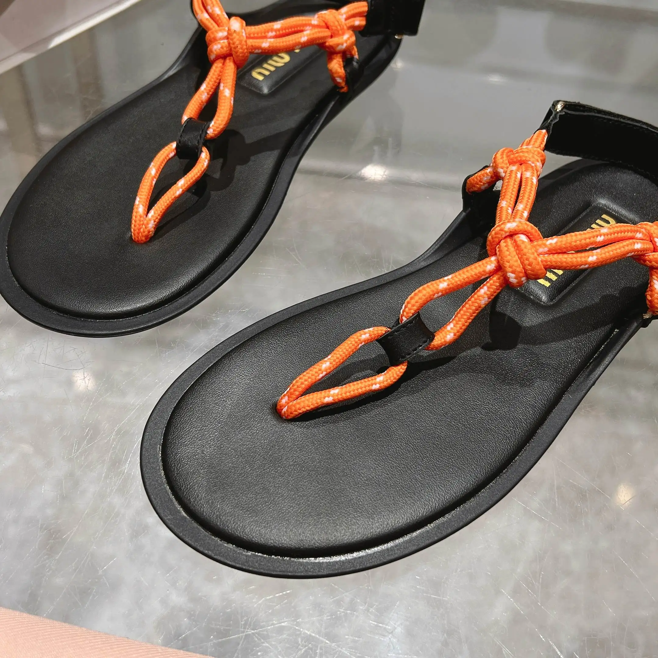 Color: Orange, Shoe Size: 39 - 25 New Summer Products, Super Cost-effective, Summer Sandals and Flip-flops Are Versatile and Trendy, MIU Series Flip-flops