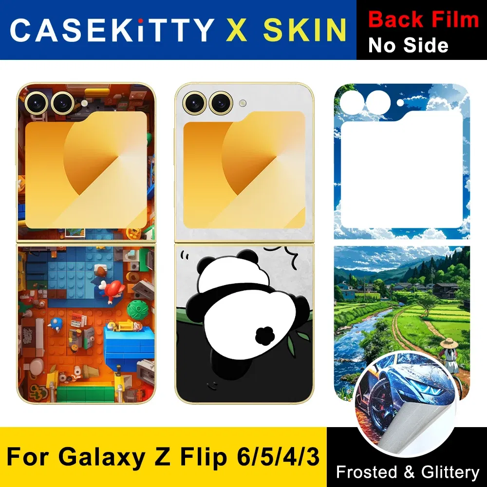 Color: ROSE, Bundle: Bundle 21 - CASEKiTTY Skin For Galaxy Z Flip 5 Back Film Samsung Z Flip 6 Sticker Flip 4 3 Protective Decal Wrap Back Cover Screen Protector