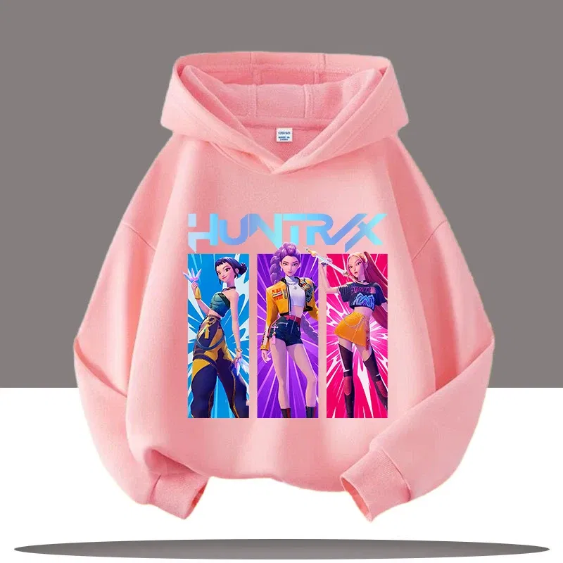Color: Blue, Kid Size: 9 - Y2K KPop Demon Hunters Hoodies Teenage Girls Boys Rumi KPop Demon Hunters Hoody Autumn Casual Long Sleeve Children's Clothing