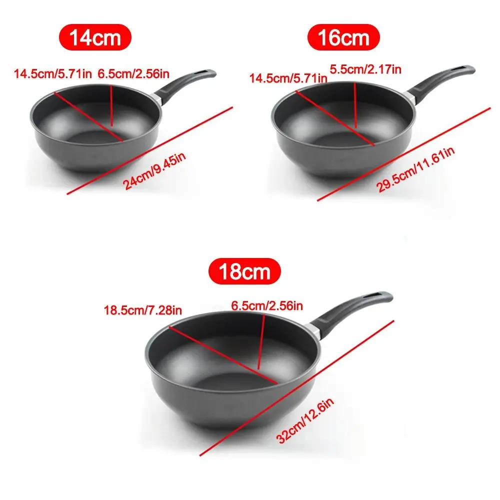 Color: Red - Frying Pan Mini Cooking Omelette Pans Non-stick Iron Pancake Egg Fryer With Long Handle Kitchen Gadgets
