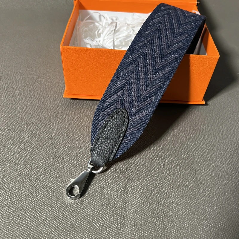 Color: PURPLE, Size: Other - Hand-Sewn Leather Woven Canvas Shoulder Strap 5cm Wide Wax Line Herbag Evelyn Replacement Bag Accessory