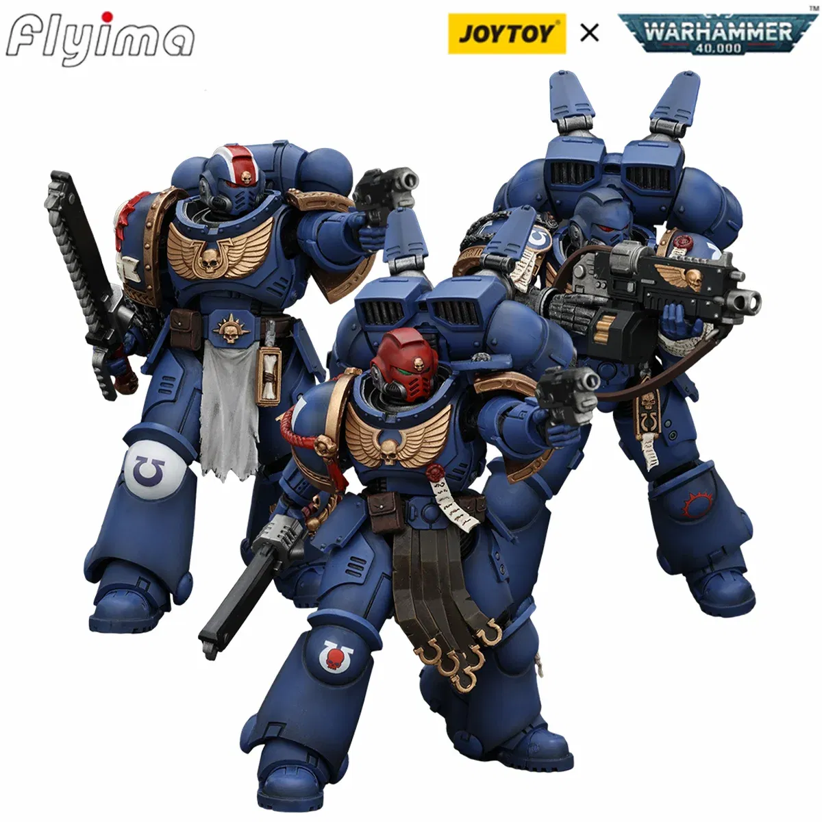 Color: PURPLE - [IN-STOCK]JOYTOY Warhammer 40K 1/18 Action Figures Ultramarines Lieutenant Titus&Remus Ventanus&Intercessors&Jump Pack  Model