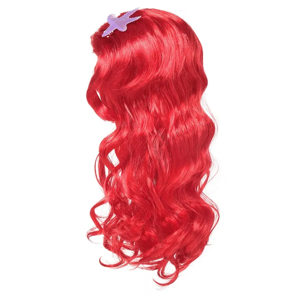 Color: black - Children Wigs Princess Girls Elsa Anna Cosplay Accessories Kids Halloween Barbi Wigs