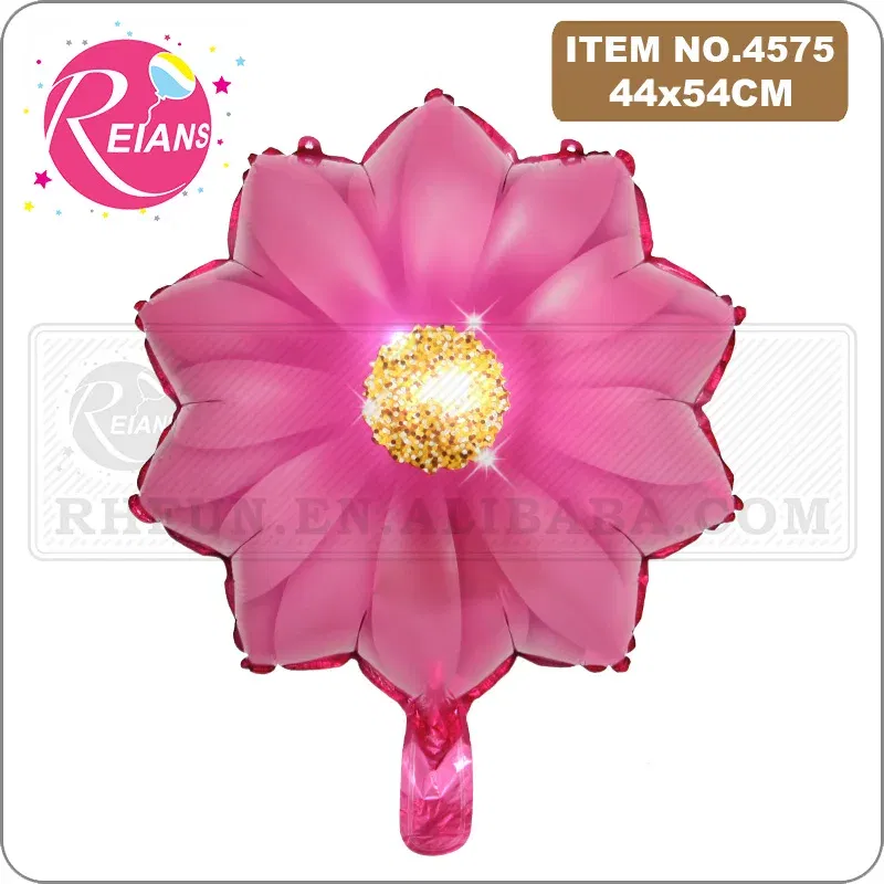 Color: Laser - Sunflower Flower Foil Balloons Red Rose Purple Yellow Birthday Party Baby Shower Valentine's Day Wedding suppliers Decoration