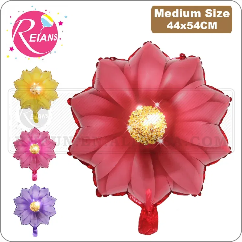 Color: Laser - Sunflower Flower Foil Balloons Red Rose Purple Yellow Birthday Party Baby Shower Valentine's Day Wedding suppliers Decoration