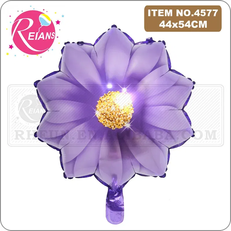 Color: Laser - Sunflower Flower Foil Balloons Red Rose Purple Yellow Birthday Party Baby Shower Valentine's Day Wedding suppliers Decoration
