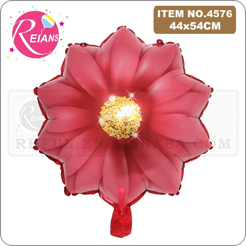 Color: Laser - Sunflower Flower Foil Balloons Red Rose Purple Yellow Birthday Party Baby Shower Valentine's Day Wedding suppliers Decoration
