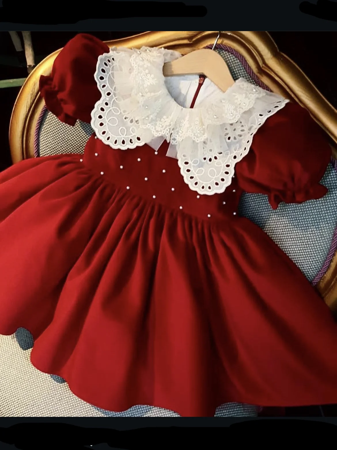 Color: Brown, Kid Size: 2T - 0-12Y Baby Girl Autumn Burgandy Turkish Vintage Princess Dress for Birthday Photography Holiday Party Eid Christmas C82