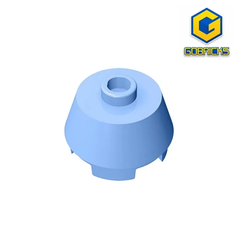 Color: Blue - Gobricks GDS-946  Cone 2 x 2 Truncated compatible with lego 98100 pieces of children's DIY Educational Building Blocks Technical