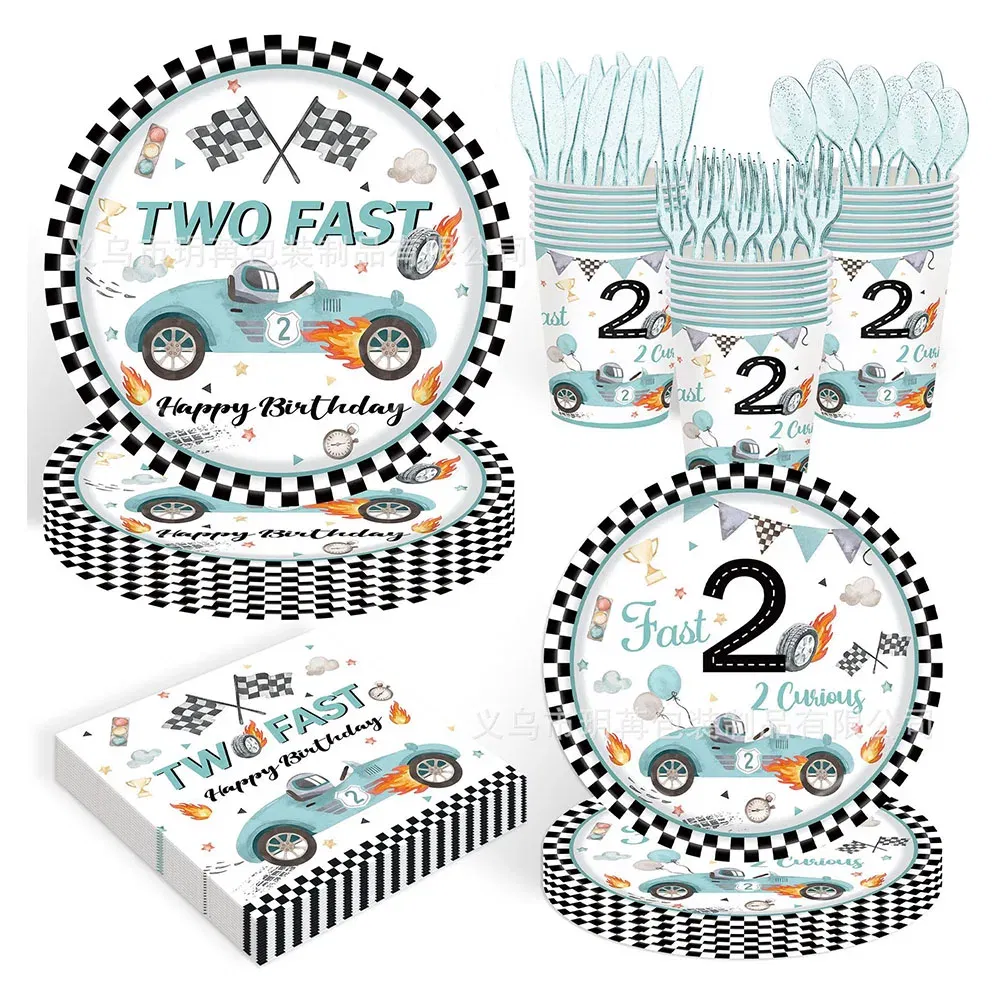 Color: Burgundy, Capacity: 480ml - Racing Car Disposable Tableware PLates Cups Napkin Tablecloth Two Fast Birthday Party Decorations