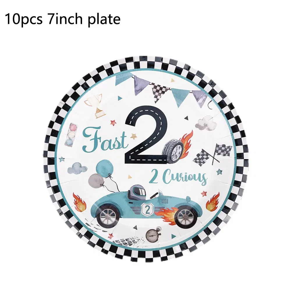 Color: Burgundy, Capacity: 480ml - Racing Car Disposable Tableware PLates Cups Napkin Tablecloth Two Fast Birthday Party Decorations