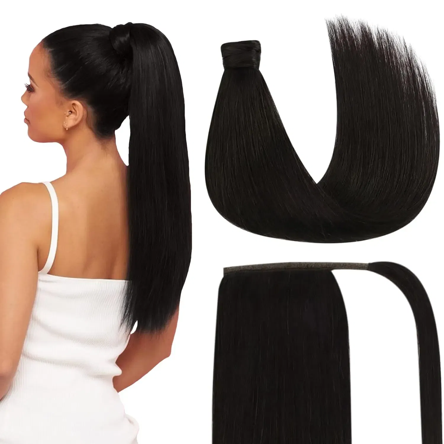 Color: OMBRE, Life Span: 6 Months With Proper Care, Stretched Length: 22INCHES - VeSunny Human Hair Ponytail Light Blonde Mix Golden Blonde Real Hair Ponytail Extension Highlights Blonde Ponytail Hair 80g